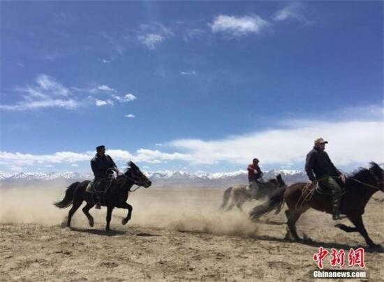 甘肃肃北夏日郭勒金敖包祭祀上演赛马大赛