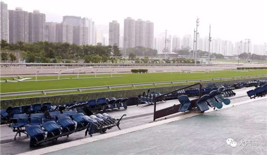 台风“山竹”让香港赛马会沙田马场部分硬件设施受损