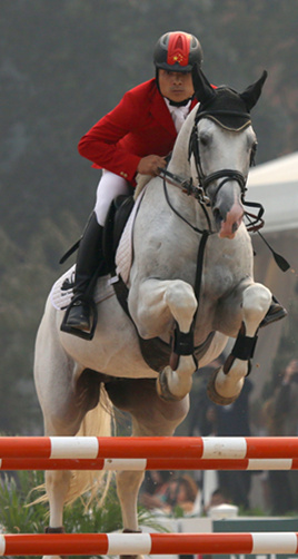 2014中国马术巡回赛北京站国内专业骑手介绍努尔合买提阿拜 大陆赛马网.jpg