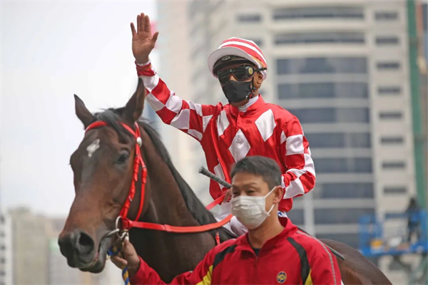 大年初六香港跑马地赛马:骑师潘顿十战五捷独领风骚 大陆马 (2).jpg