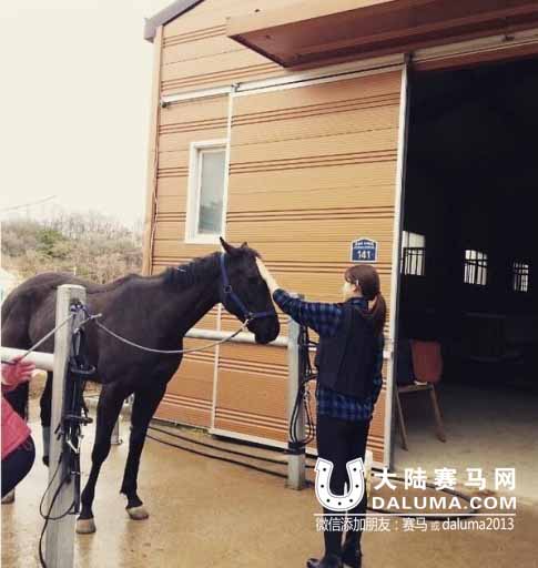 韩国女演员朴信惠闲暇时间爱练马术 大陆赛马网.jpg